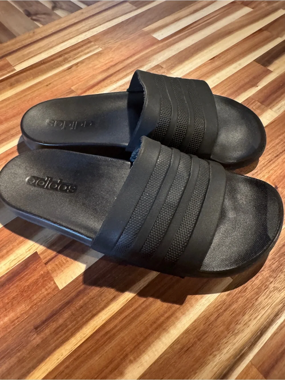 Adidas Men’s Black Slide Sandals - Comfortable Everyday Wear